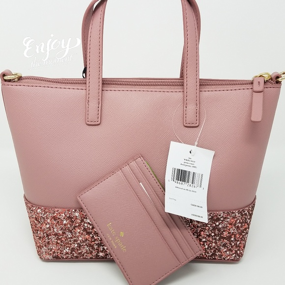 Nwt kate spade glitter set ina greta court card - Picture 5 of 8